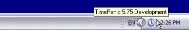 Display current working time - get organized with TimePanic.